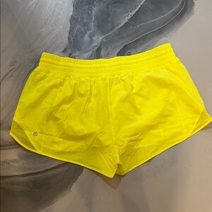 lululemon athletica Neon Yellow Athletic Running Shorts
